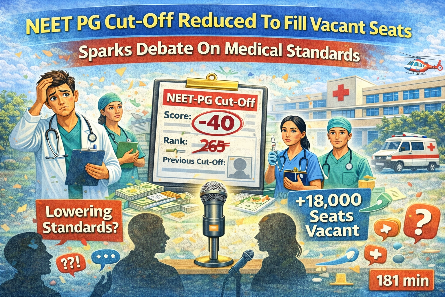 NEET PG Cut-Off Reduced To Fill Vacant Seats, Sparks Debate On Medical Standards